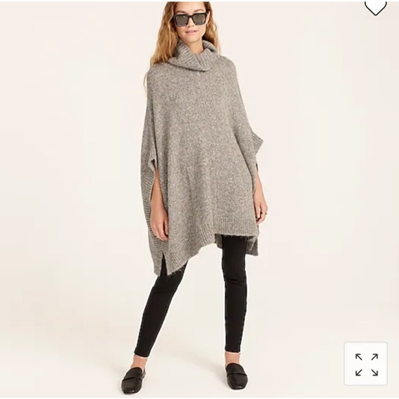 J. Crew Sweaters - EUC - J Crew Relaxed Turtleneck Poncho - size Large/XL
